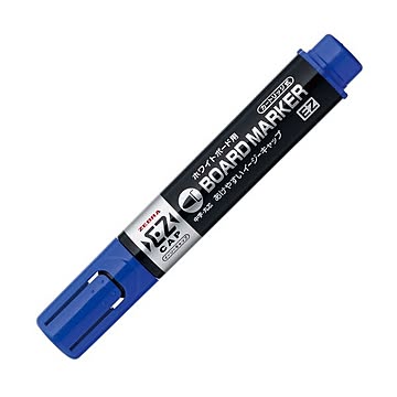 (まとめ) ゼブラ ボードマーカーEZ 中字・丸芯青 YYS17-BL 1セット（10本） 【×10セット】