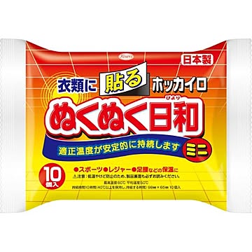興和新薬 ホッカイロ ぬくぬく日和 貼るミニ10個 × 5 点セット