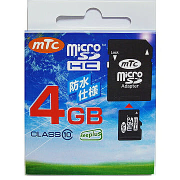 mtc microSDHCカード 4GB class10　(PK) MT-MSD04GC10W 管理No. 4562309651582