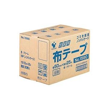 （まとめ）包装用布テープ ノンパッケージ #1590NP 30巻入×3箱