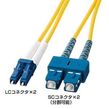 サンワサプライ 光ファイバケーブル HKB-LCSC1-10L