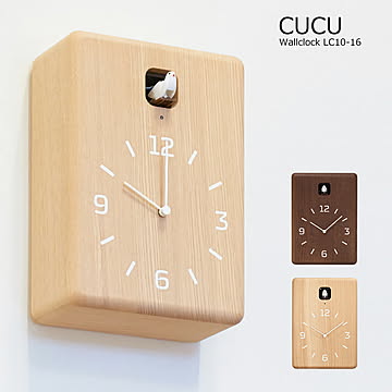 壁掛け時計 おしゃれ 時計 壁掛け 北欧 掛け時計 カッコー時計 CUCU クク カッコウ時計 ハト時計  LC10-16 木製 インテリア ウォールクロック リビング ダイニング オシャレ 見やすい