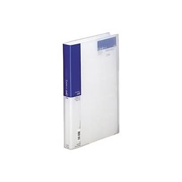 (業務用5セット) LIHITLAB 名刺ホルダー/名刺ファイル 【A4】 片面ポケット ヨコ入れ A-946 藍