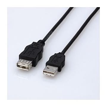 (まとめ)エレコム エコUSB延長ケーブル(3m) USB-ECOEA30【×5セット】