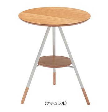 サイドテーブル 幅40 高さ50 円形テーブル 天然木 オーク突板 MDF カフェテーブル コーヒーテーブル ナチュラル オーレ SST576 北欧テイスト