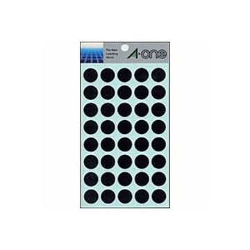 （まとめ） エーワン カラーラベル 丸型15mm径 07029 黒 1P14シート（560片）入 【×10セット】