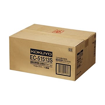 コクヨ 企業向けフォーム Y15×T11381.0×279.4mm スリーライン鼡入・上質紙 64g/m2 1P EC-51513S 1ケース2000枚