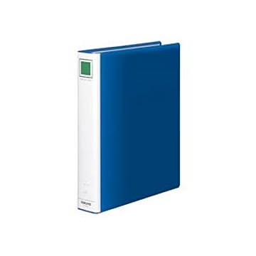 （まとめ）チューブファイル＜エコ＞ 片開き A4タテ 40mmとじ 青 10冊