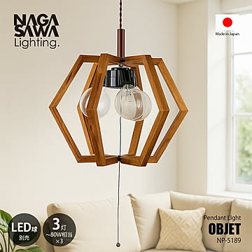 NAGASAWA Lighting 長澤ライティング OBJET Pendant light オブジェペンダントライト (LED球付属) NP-5189 / 天井照明 LED対応 80W相当×3灯