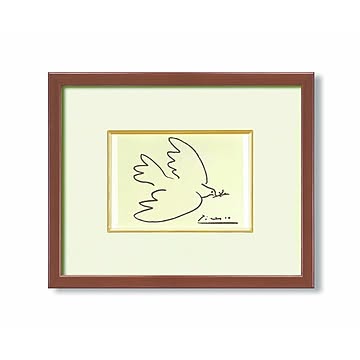 ピカソ 絵画額 「平和」 ブラウン