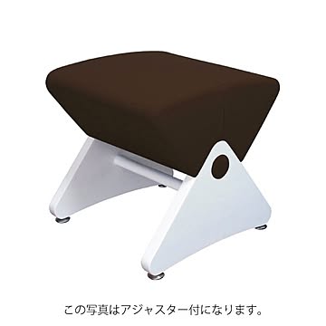 モナディー キャスター付きスツール ホワイト＆ダークブラウン 布＆ナイロン素材 WAS01SC
