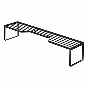 山崎実業 タワー 排気口カバー上コンロ奥ラック ブラック 75cm