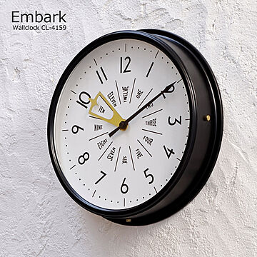 壁掛け時計 おしゃれ 時計 壁掛け 北欧 掛け時計 エンバーク Embark レトロ ヴィンテージ アンティーク アメリカン 西海岸 モダン シンプル リビング ダイニング 静音 静かな 音がしない 