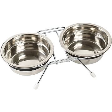 ドギーマンハヤシ ハヤシ カタカタ鳴らないツインディッシュ M ペット用品