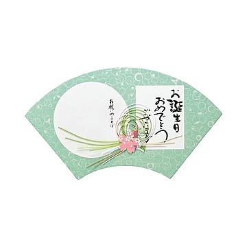 (まとめ) エヒメ紙工 和ごころ色紙 扇 緑WSO-05 1枚 【×30セット】