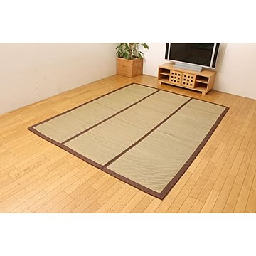 チップウレタン8mm入り い草ラグカーペット 約200×200cm 正方形