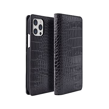 abbi SIGNATURE LIPARI イタリアンレザーダイアリーケース for iPhone 13 Pro Max ブラック ABS21822i13PMBK