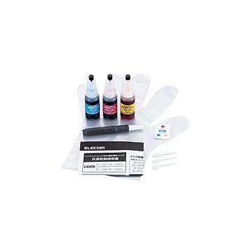 （まとめ） エレコム 詰替えインク/キヤノン/BC-361対応/3色セット（8回分XLサイズは4回分） THC-361CSET8 【×2セット】