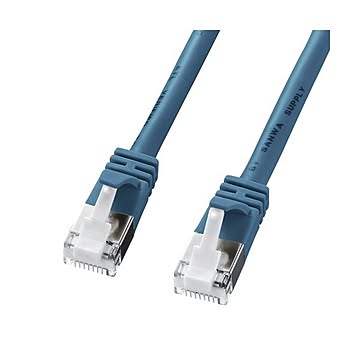(まとめ)サンワサプライ ツメ折れ防止カテゴリ5eSTPLANケーブル KB-STPTS-01BL×5セット