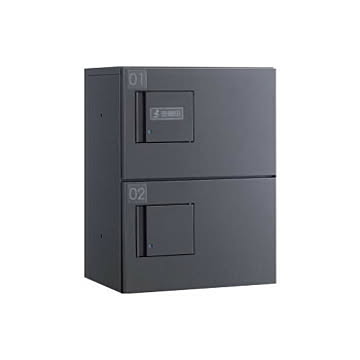 ダイケン 共有仕様宅配ボックス 前入れ前出し TBX-F1SSN-G (捺印装置付扉) ダークグレー