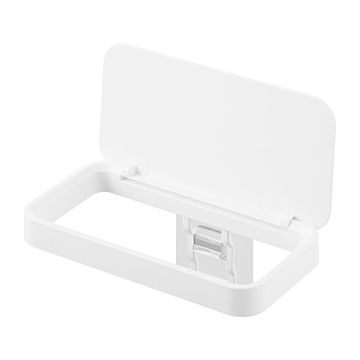 tower タワー(山崎実業) フィルムフック蓋付きポリ袋ホルダー Self-Adhesive Plastic Bag Holder With Lid ゴミ袋ホルダー 生ごみ入れ ポリ袋ホルダー