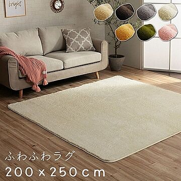 フィリップ フィラメント糸 ラグマット 3畳 約200×250cm オレンジ 床暖房対応