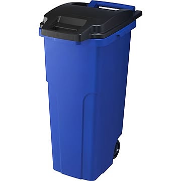 3セット キャスターペール 70C2 2輪 ブルー フタ付き ゴミ箱