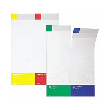 （まとめ）ライオン事務器 パイプ式ファイルNo.753K用背紙 A4タテ 1パック(5枚) 【×10セット】