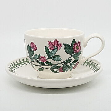 ポートメリオン　ボタニックガーデン　ティーカップ&ソーサー Rhododendron（シャクナゲ）BG04107　洋食器　イギリス　ボタニック