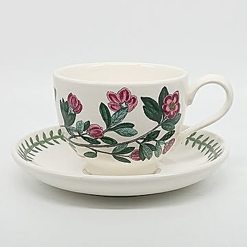 ポートメリオン　ボタニックガーデン　ティーカップ&ソーサー Rhododendron（シャクナゲ）BG04107　洋食器　イギリス　ボタニック