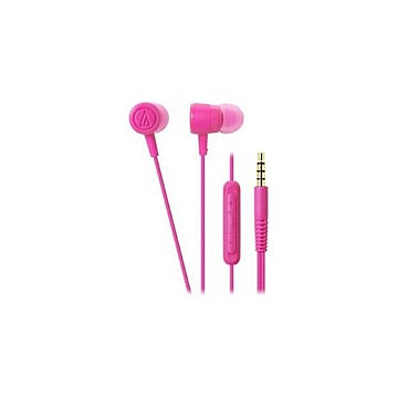 Audio-Technica オーディオテクニカ iPod／iPhone／iPad専用インナーイヤーヘッドホン dip neon color ピンク ATH-CKL220i-PK 【×2セット】