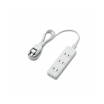(まとめ)エレコム ほこりシャッター付き電源タップ T-ST02-22410WH×5セット