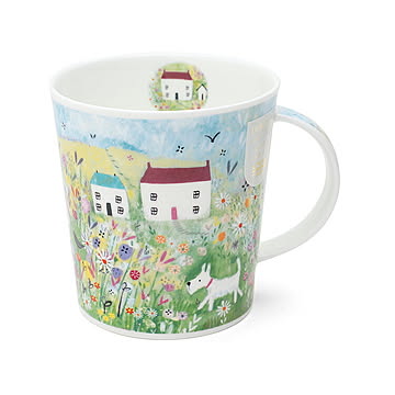 ダヌーン マグカップ LOMOND コテージを散歩する犬 COTTAGE WALK DOG Dunoon Mug