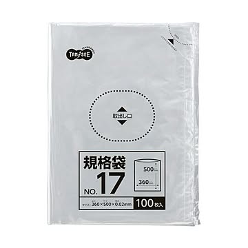 TANOSEE 規格袋 17号0.02×360×500mm 1セット（1000枚：100枚×10パック）