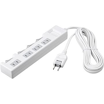 バッファロー（サプライ） 2ピン式電源タップ 個別スイッチ/ほこり防止シャッター付/4個口/1.0m ホワイト BTCSHWJT2410WH