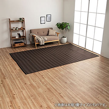 イケヒコ・コーポレーション 洗えるポリプロピレンラグ バルカン 2150031 ブラウン 2畳