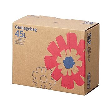 （まとめ）TANOSEE ゴミ袋 コンパクト 透明45L BOXタイプ 1箱（110枚）【×5セット】