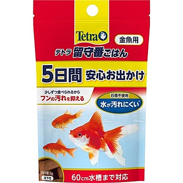 (まとめ）テトラ 留守番ごはん 金魚用 5g（ペット用品）【×12セット】【代引不可】