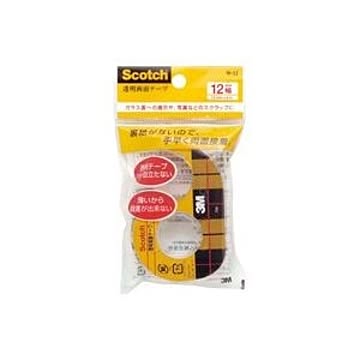 （まとめ）スリーエム 3M スコッチ 両面テープ W-12 12mm×6m【×10セット】