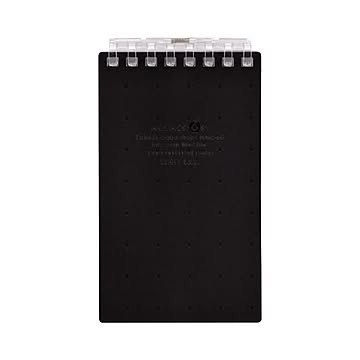 まとめ リヒトラブ AQUA DROPsツイストノートメモサイズ 125×72mm 8穴 5mm方眼罫 黒 40枚 N-1661-24 1冊  ×50セット