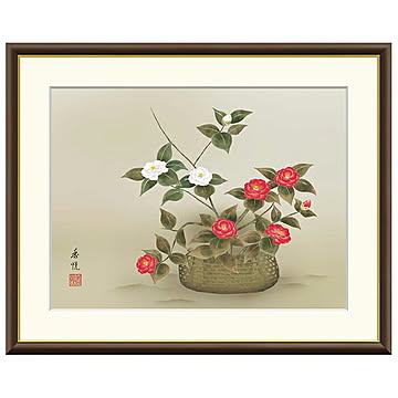 額絵 椿 西尾香悦 61x49.5cm 三幸