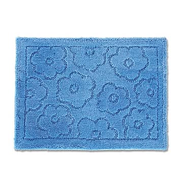 吸水 抗菌 防臭 裏面滑り止め加工 乾度良好 サニー バスマット 約60×85cm ブルー