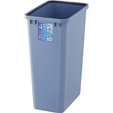リスベルク 9個セット 45Lゴミ箱 ブルー 屋外用 角ペール 店舗 ベランダ 庭用 フタ別売 約幅28.1cm