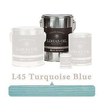 国産自然塗料 LOHAS material（ロハスマテリアル） LOHAS OIL（ロハスオイル） カラー L45：ターコイズブルー