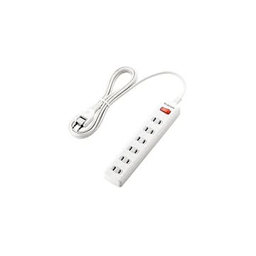 (まとめ)エレコム 一括スイッチ付 雷ガードタップ T-K3A-2625WH×3セット
