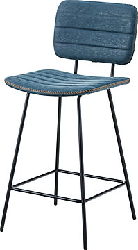 ハイチェア ネイビー W43.5×D50.5×H95×SH65.5