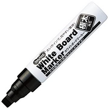 （まとめ） TANOSEE ホワイトボードマーカー 極太角芯 黒 1本 【×20セット】