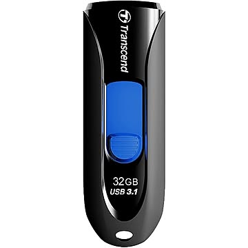 【3個セット】Transcend USBメモリ 32GB USB3.1 ＆ USB 3.0 スライド式 ブラック TS32GJF790K-3P