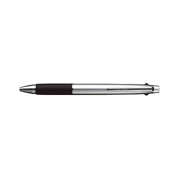 （まとめ） 三菱鉛筆 ジェットストリーム 3色ボールペン（黒・赤・青） 0.7mm シルバー 【×5セット】
