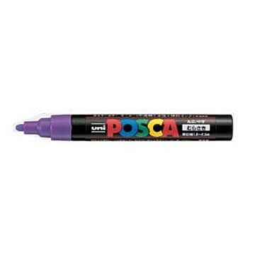 （まとめ） 三菱鉛筆 ユニ ポスカ 中字丸芯（1.8-2.5mm） PC-5M.12 紫 1本入 【×10セット】